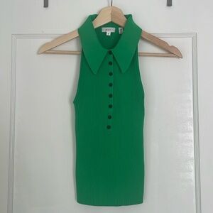 ALC Asher sleeveless polo - bright green